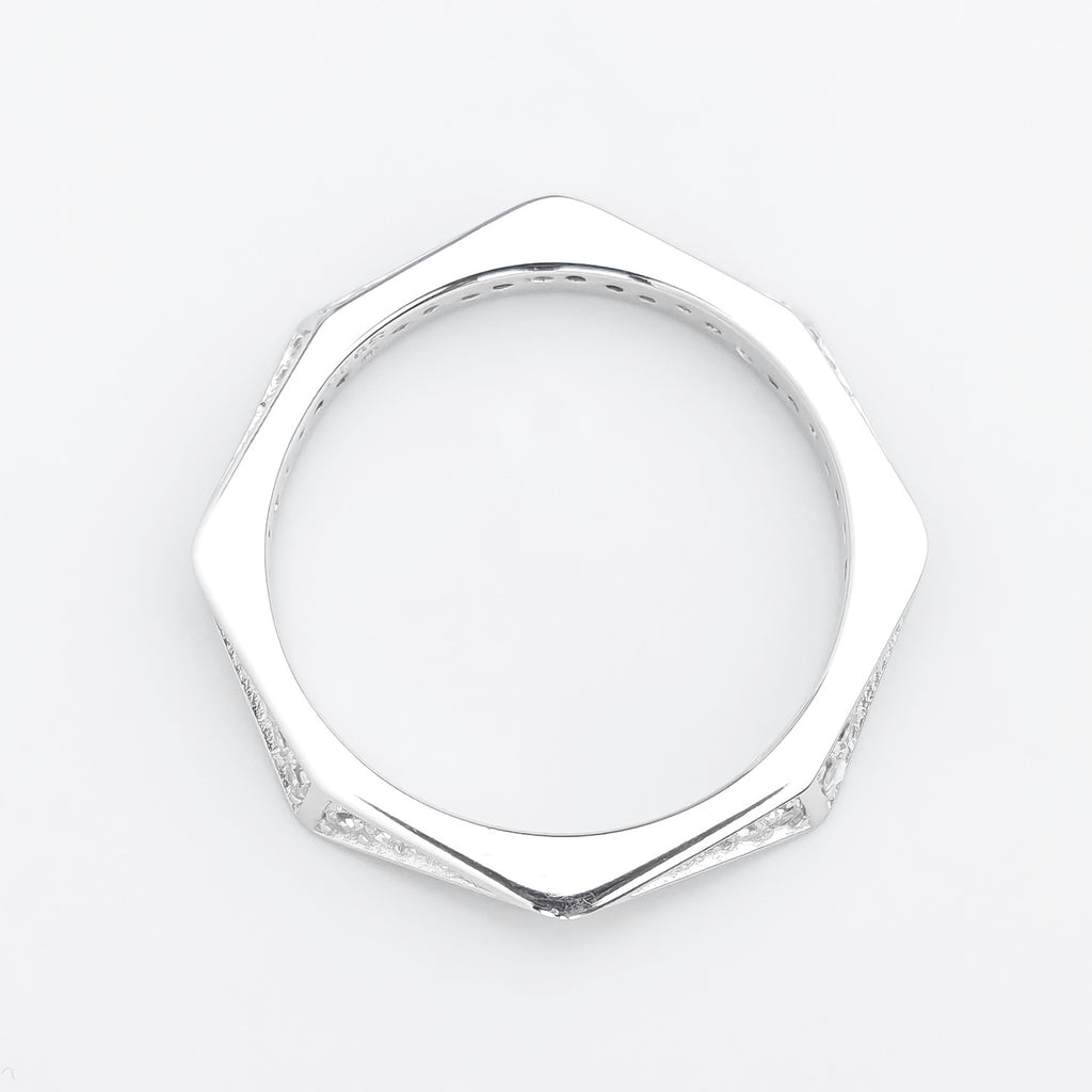 Pavé Faceted Prism Ring