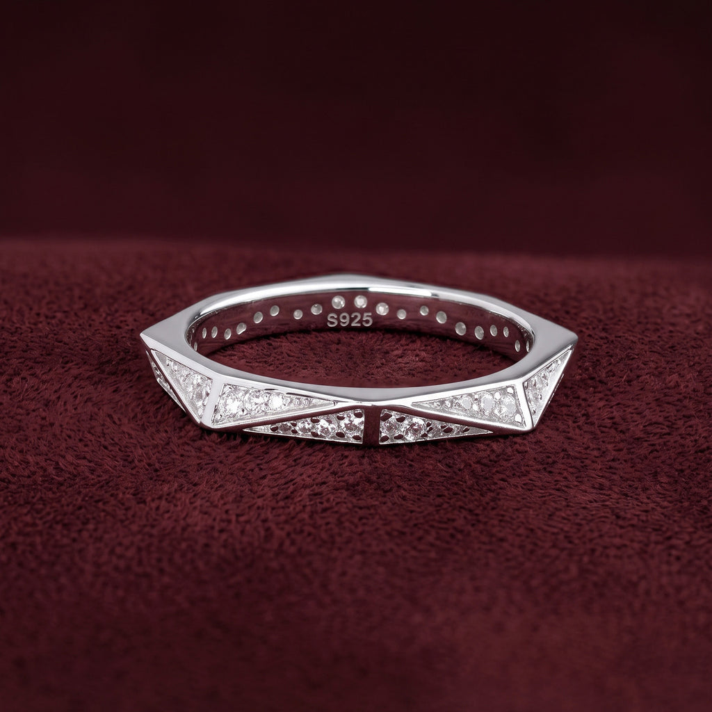Pavé Faceted Prism Ring