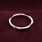 Silver Terrain Facet Ring