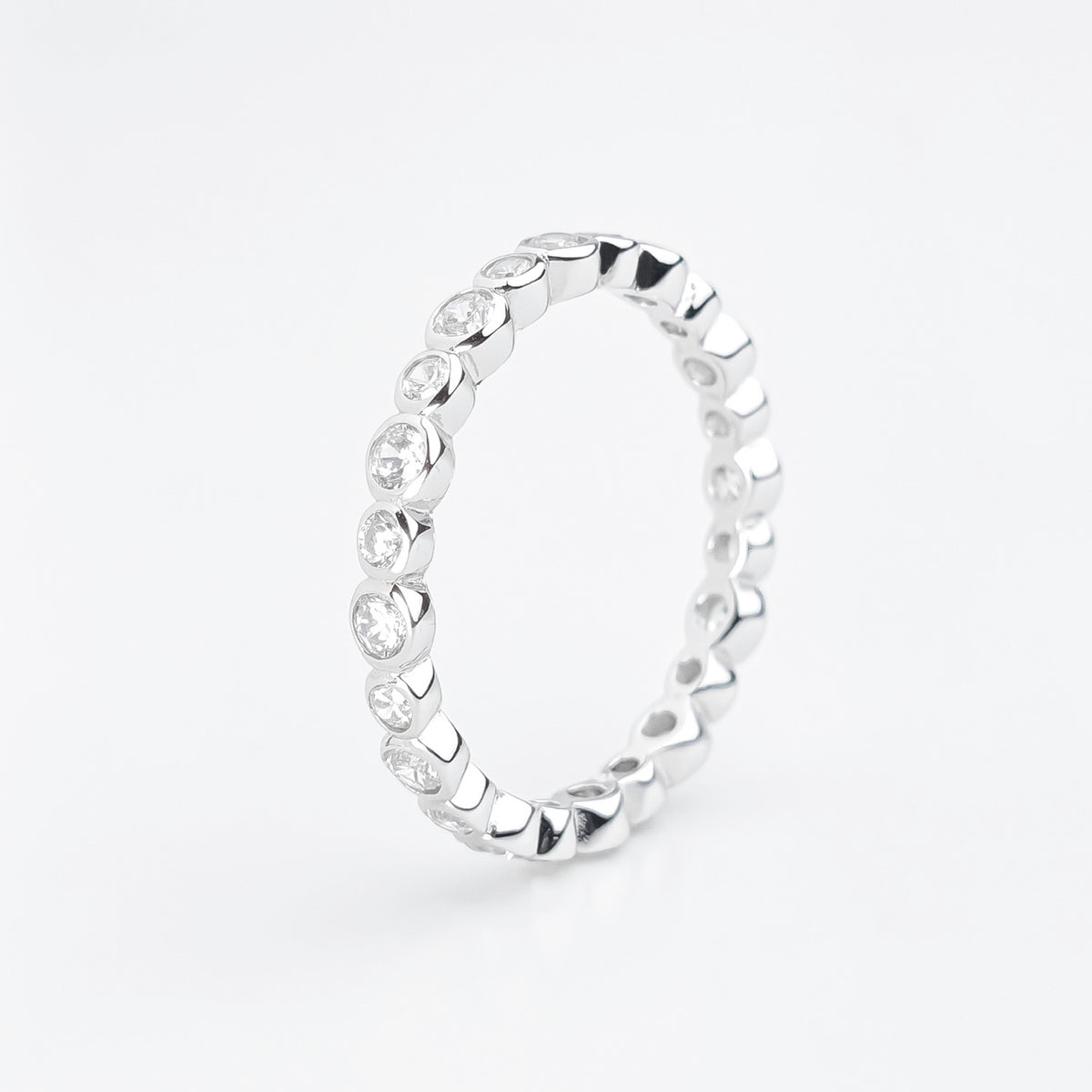 Bubble Glow Bezel Ring