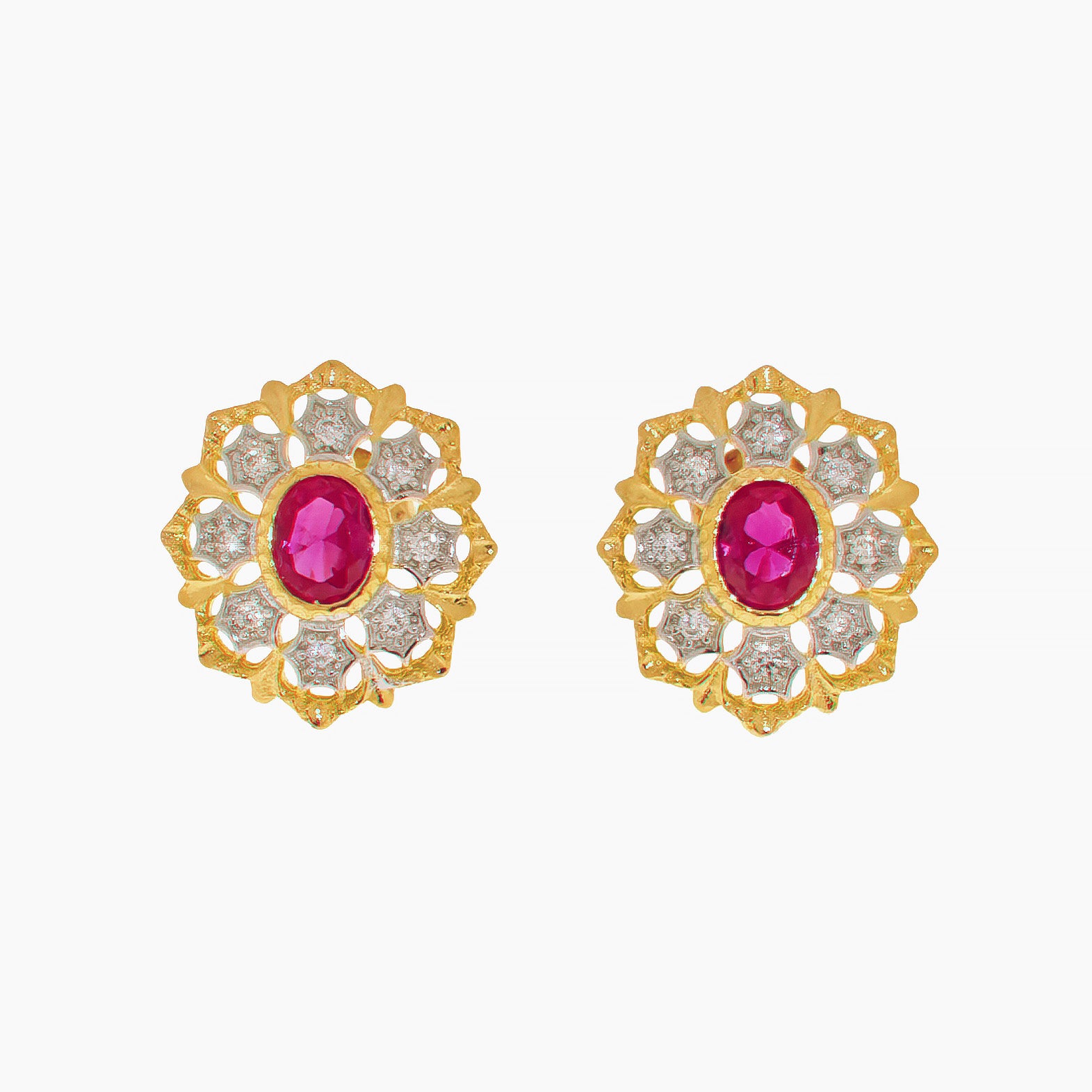 Filigree Ruby Earrings