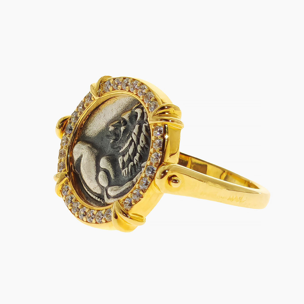 Lion Coin Flip Ring