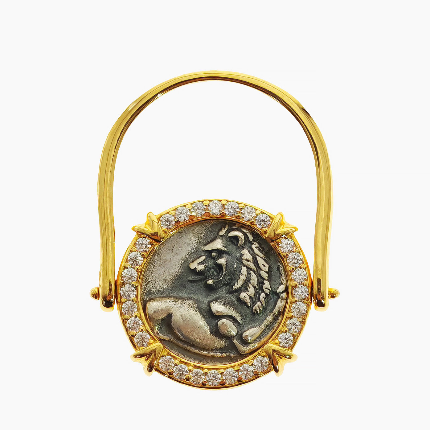Lion Coin Flip Ring
