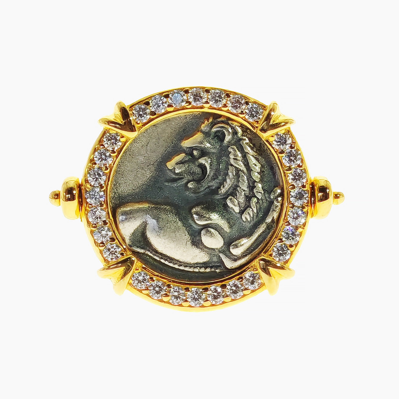 Lion Coin Flip Ring