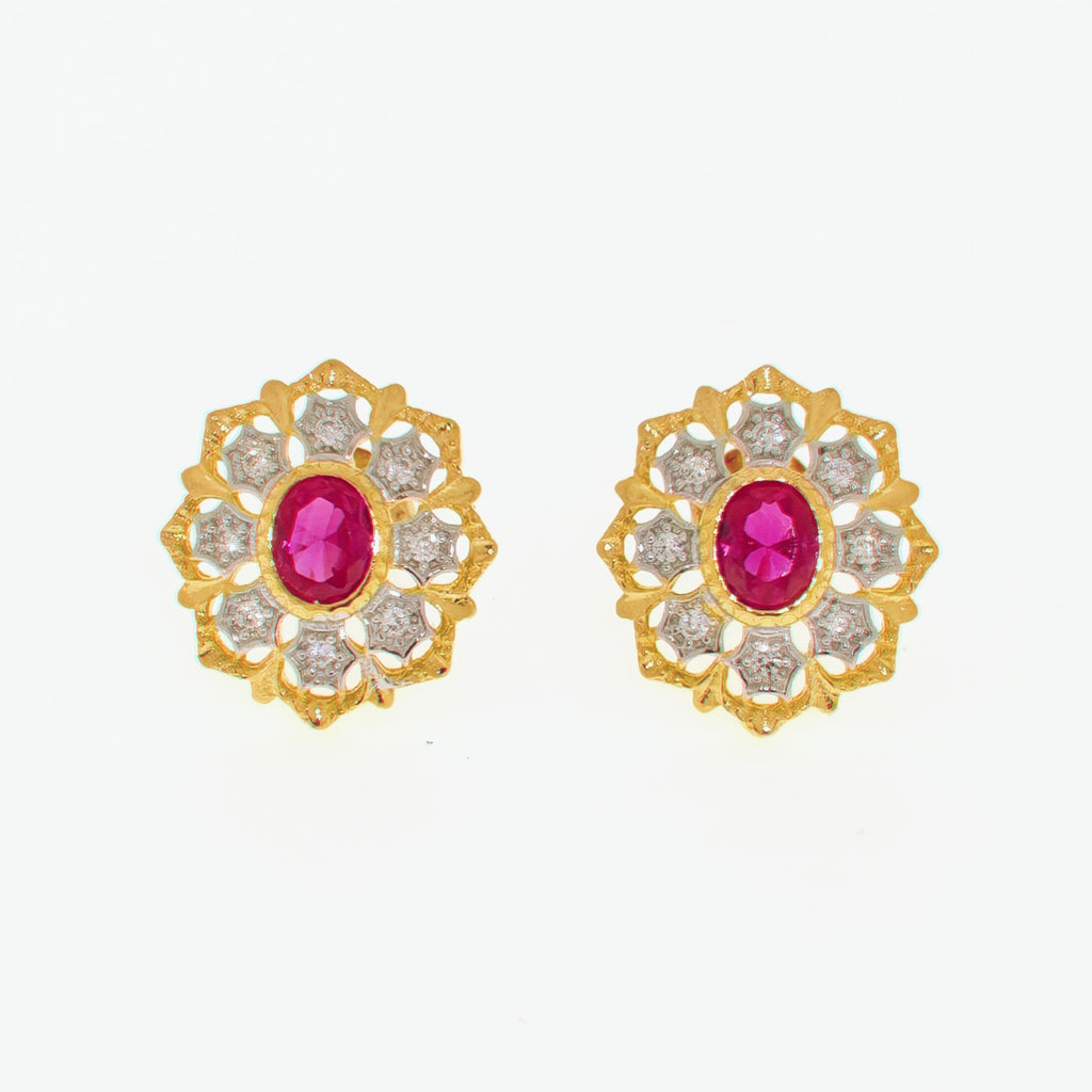 Filigree Ruby Earrings