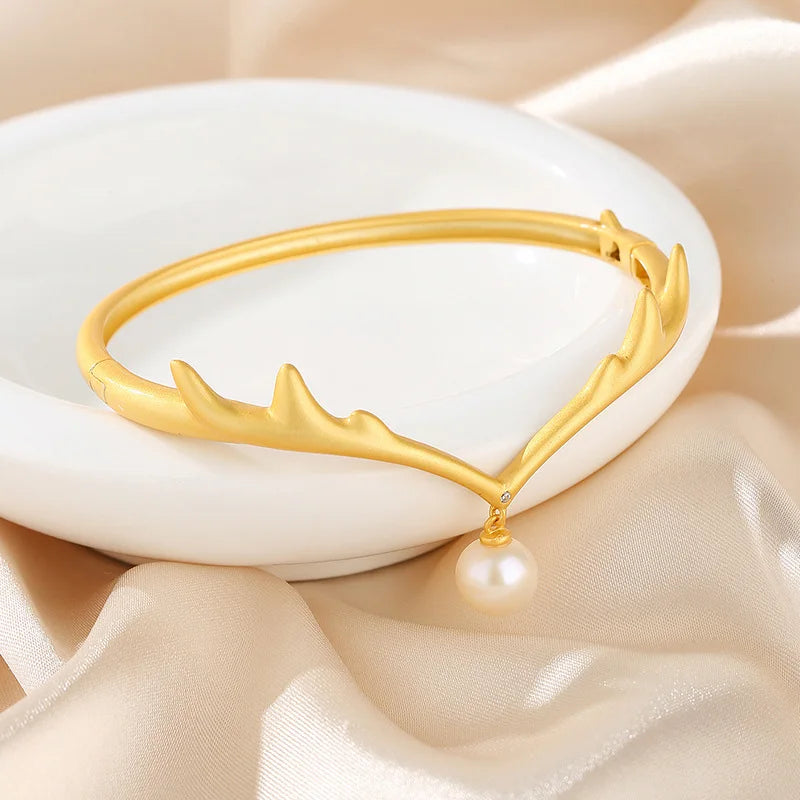 Freshwater Pearl Antlers Bangle PB1001