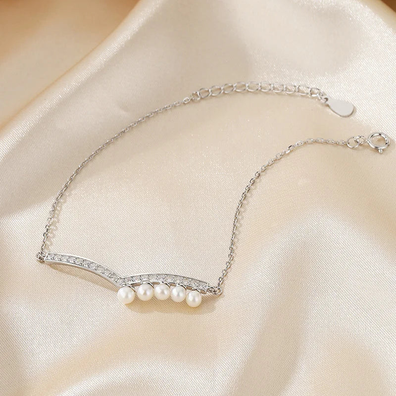 Pearls Paved Wire Bracelet PB1000