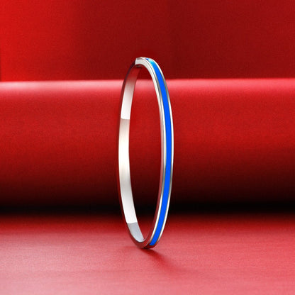 Enamel Narrow Stack Bangle B0881