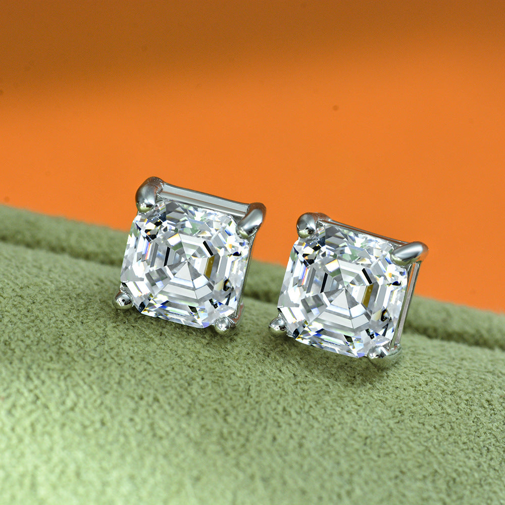 Square Paraiba Earrings E0126