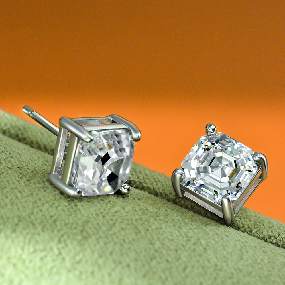 Square Paraiba Earrings E0126