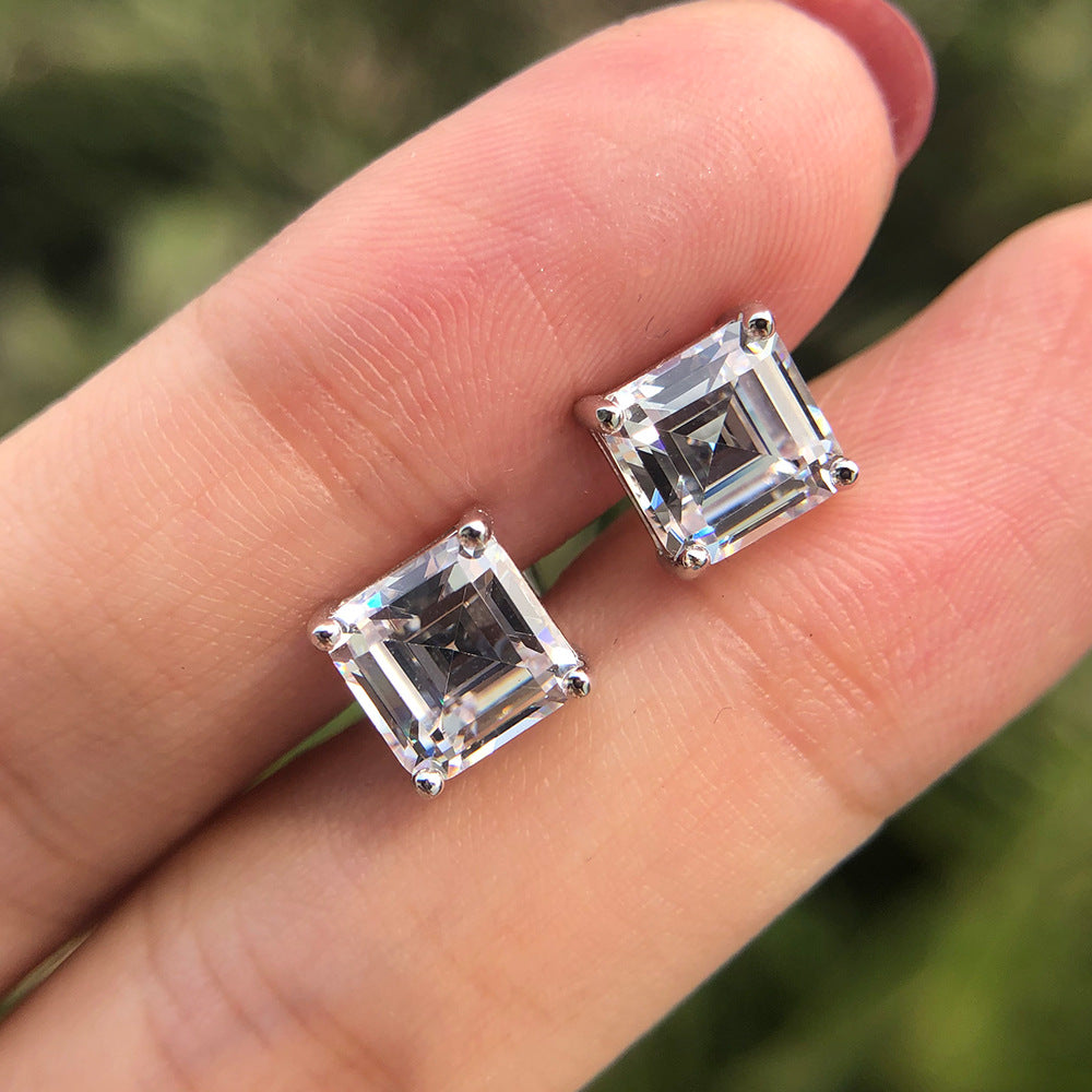 Square Paraiba Earrings E0126