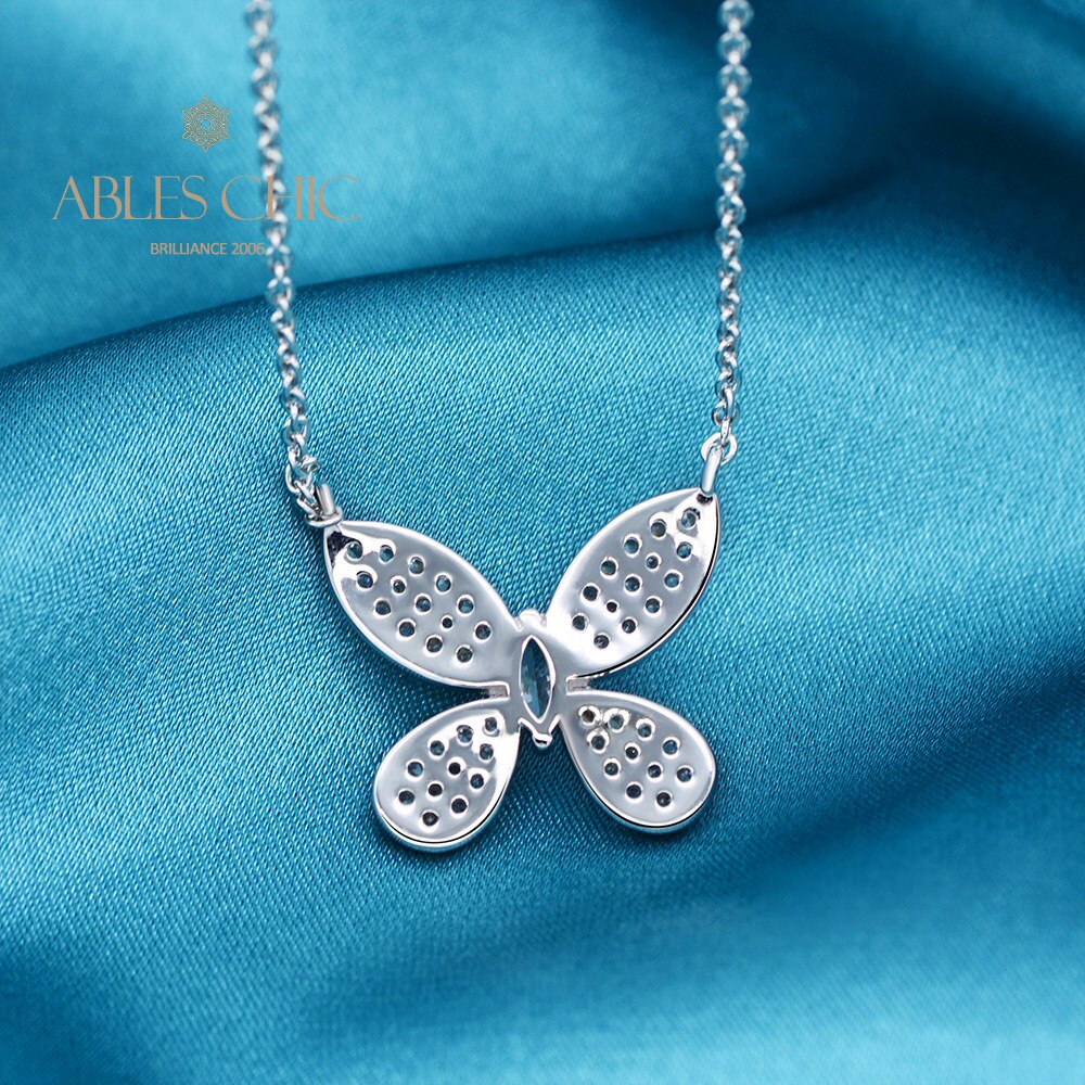 Paved Butterfly Pendant P0729