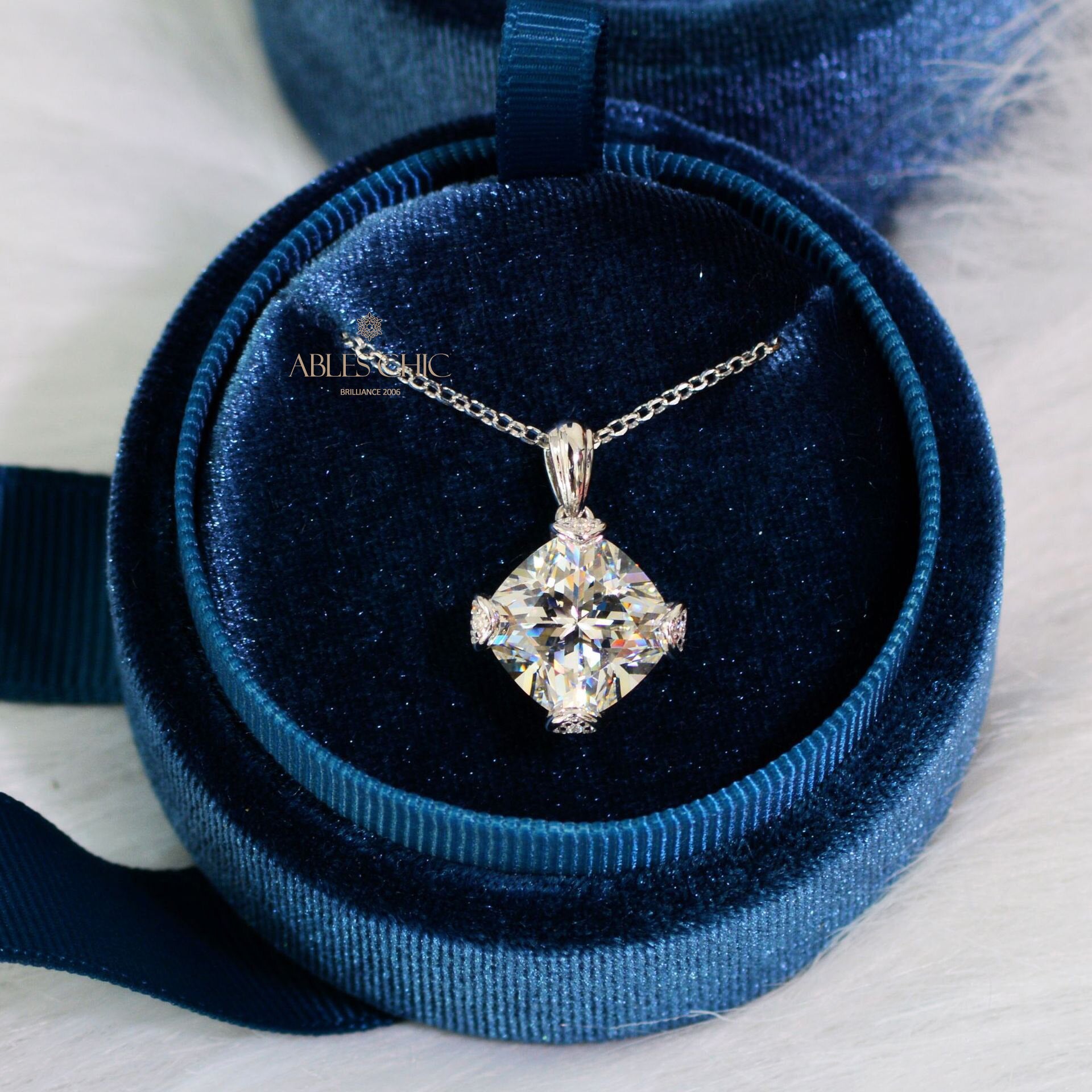 Cushion Cut Tourmaline Pendant B0441