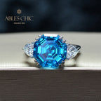 Octagon Tanzanite Wedding Ring R0324