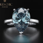 Pear Solitaire Mood Rings R0349