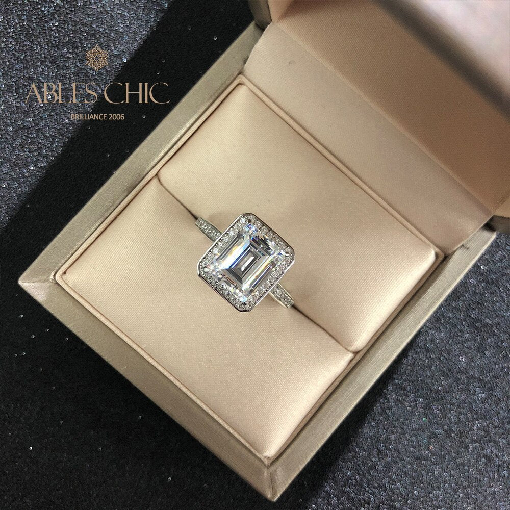 Lab Emerald Wedding Ring R0303