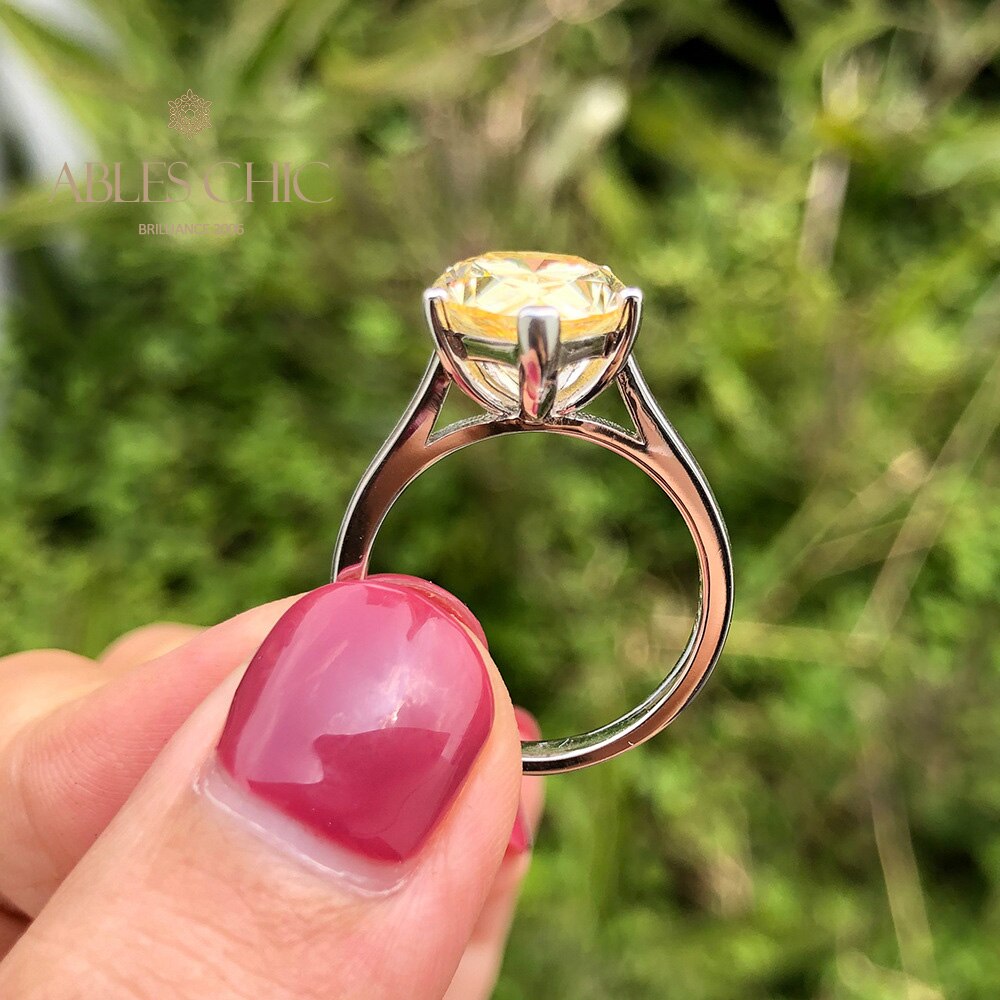 Pear Solitaire Mood Rings R0349