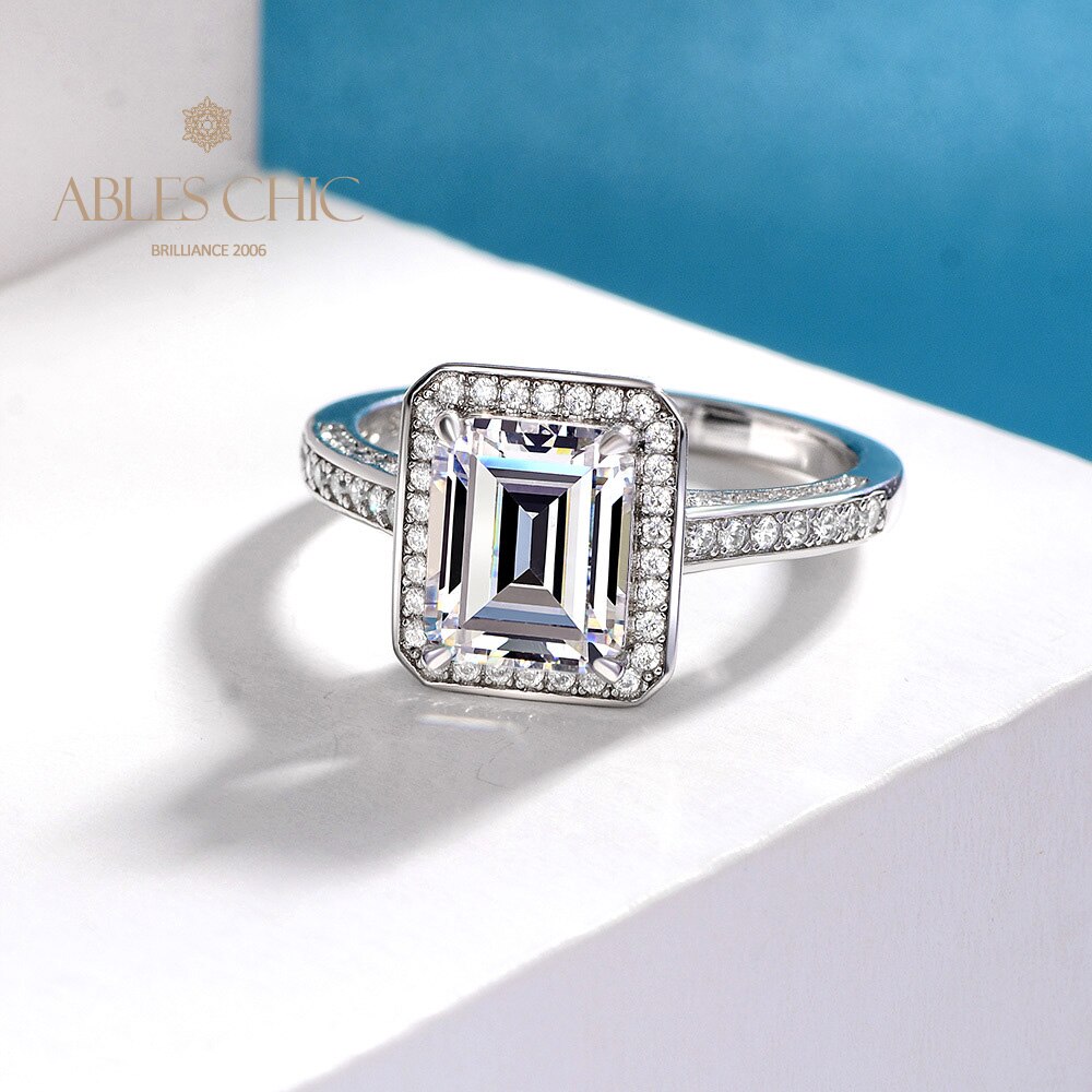 Lab Emerald Wedding Ring R0303