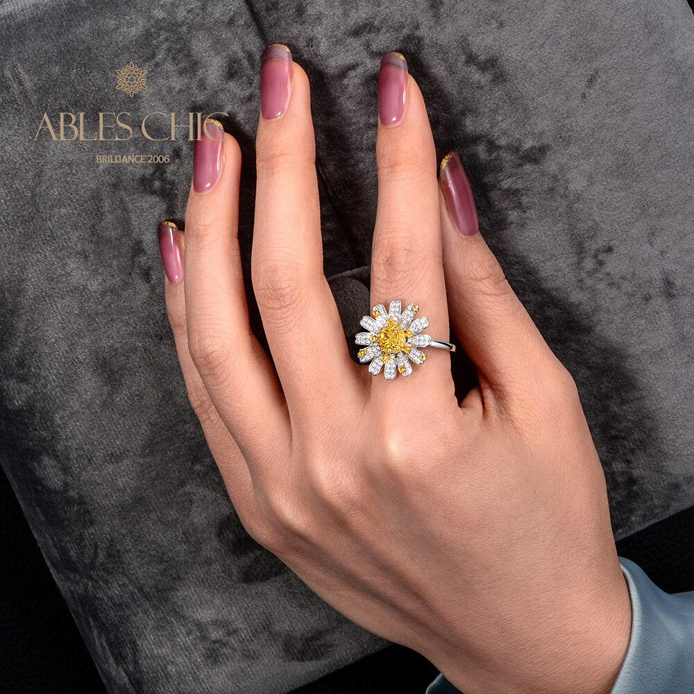 Blooming Daisy Citrine Ring R1379