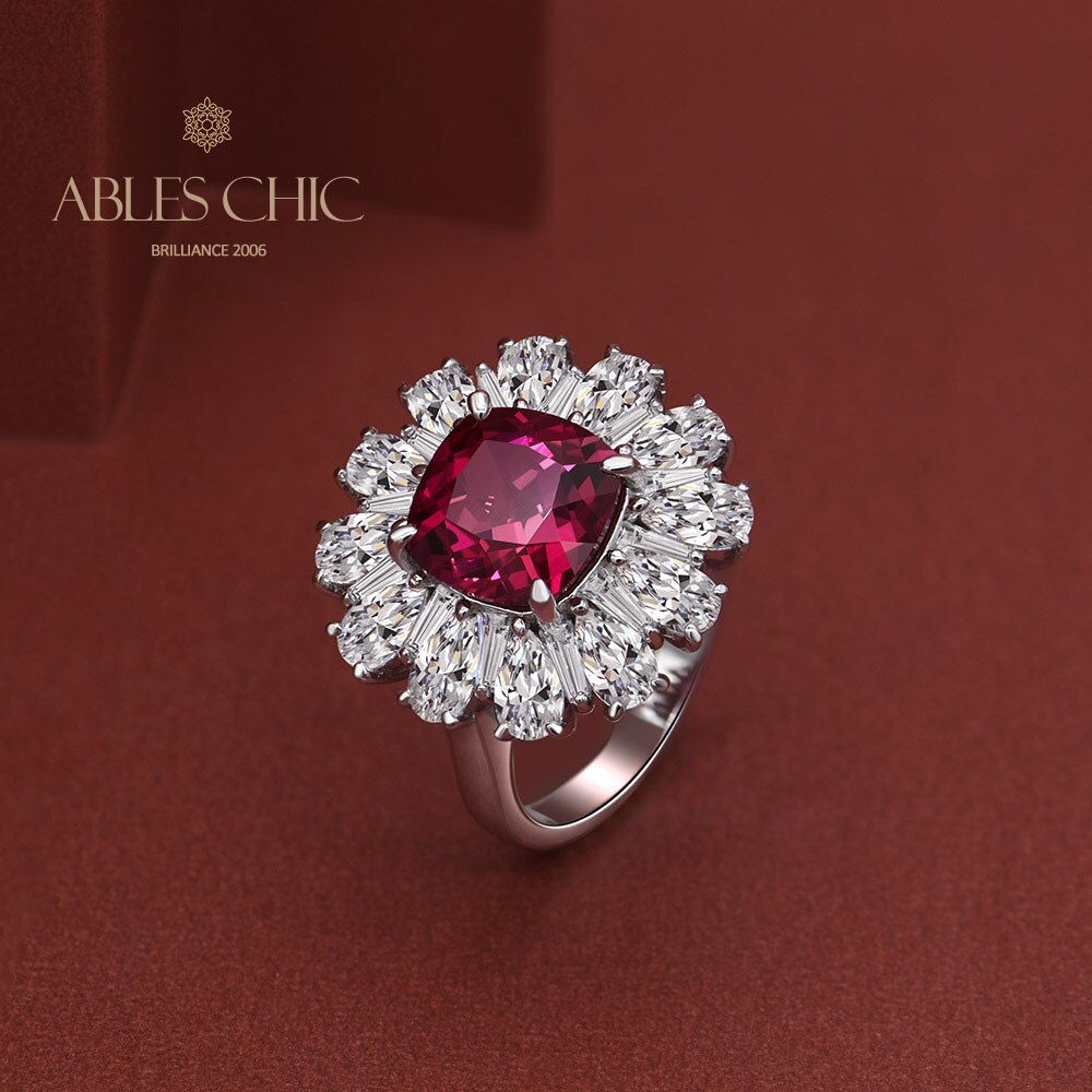 Ruby Flower Ring R1237