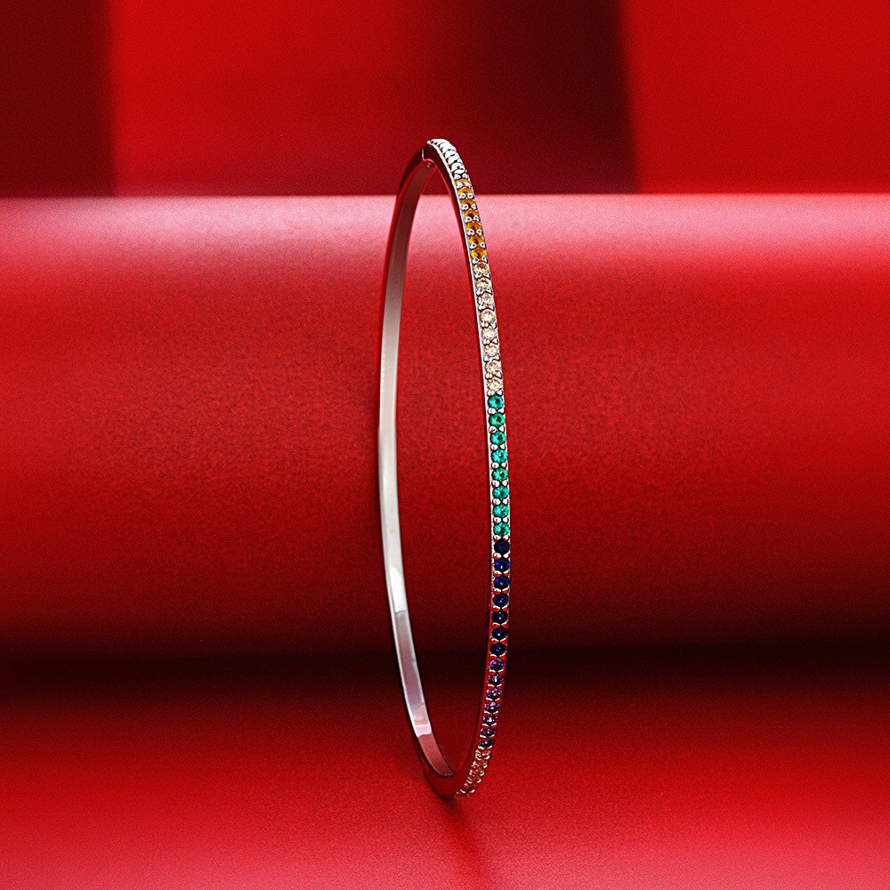 Narrow Rainbow Bangle B0879