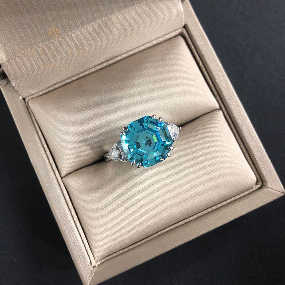 Octagon Tanzanite Wedding Ring R0324