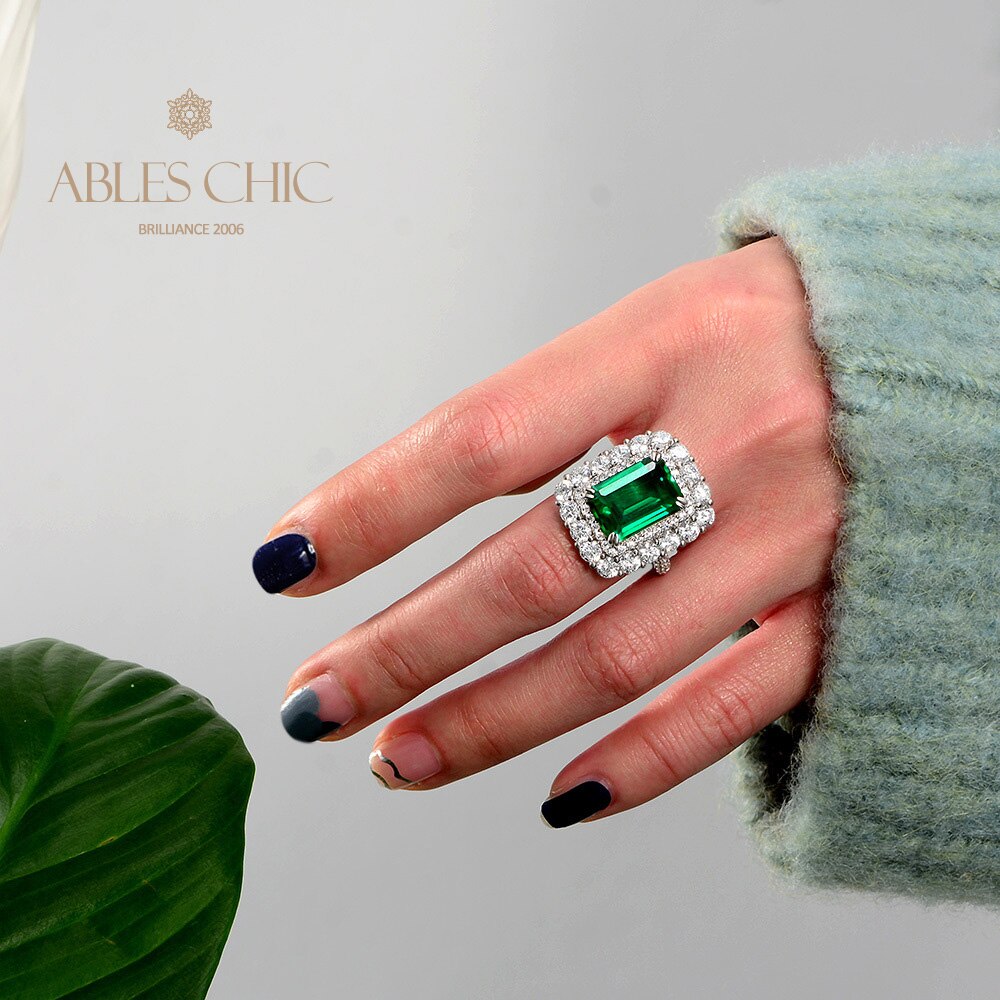 Emerald Floral Ring R1160