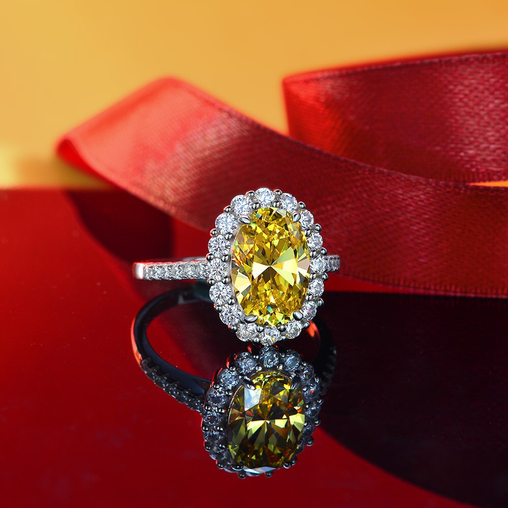 Oval Citrine Engagement Ring R1021