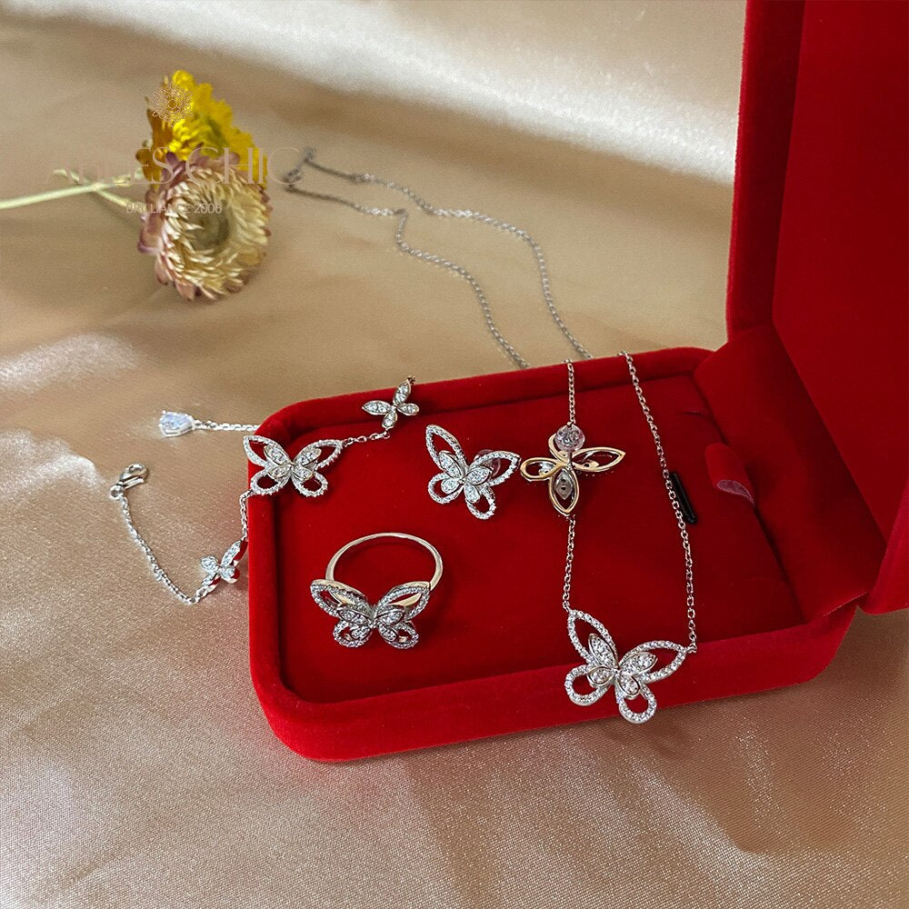 Paved Butterfly Iced Out Bracelet B0486