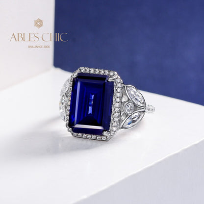 Bague de mariée saphir tanzanite R1274