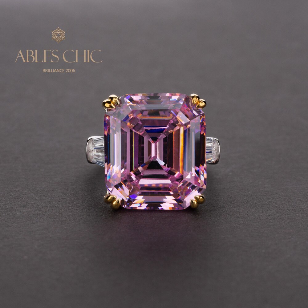 Asscher Amethyst Ring R0377