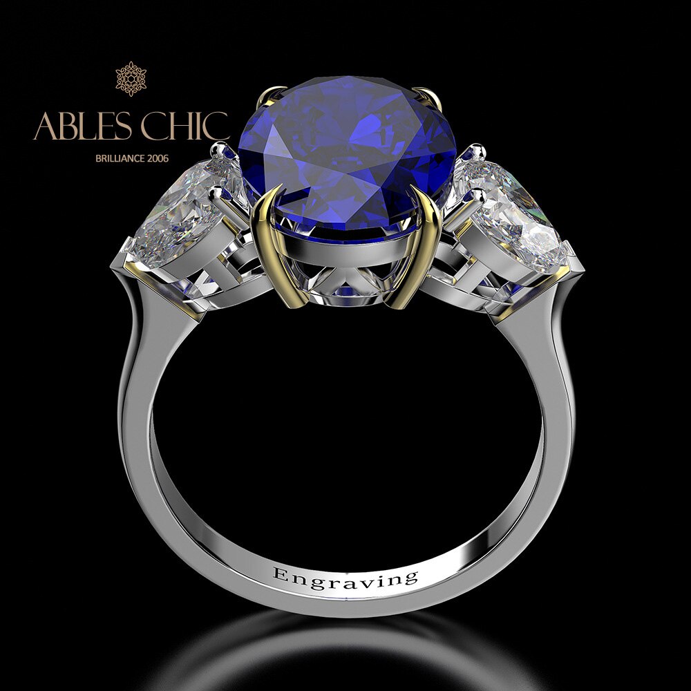 Lab Paraiba Wedding Ring R0871