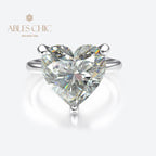 Solitaire Heart  Kunzite Bridal Ring R0308