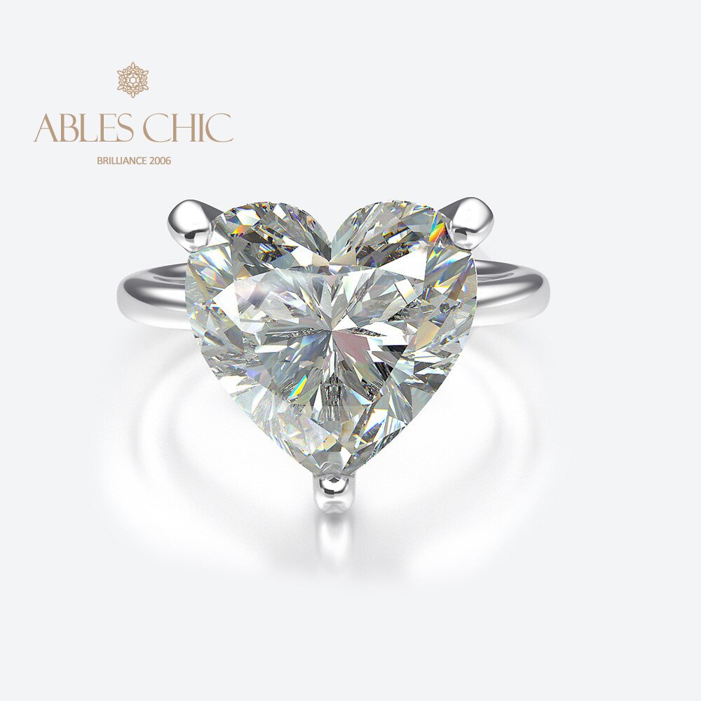 Solitaire Heart  Kunzite Bridal Ring R0308