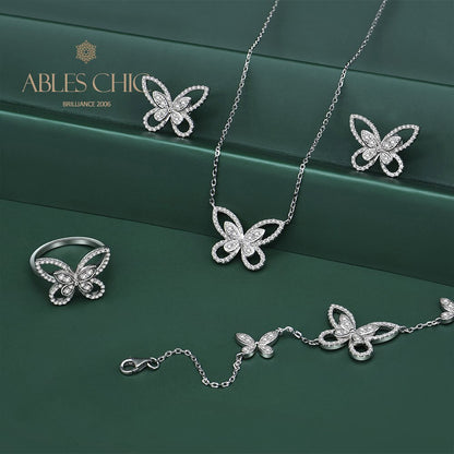 Collier Papillon Pavé B0480