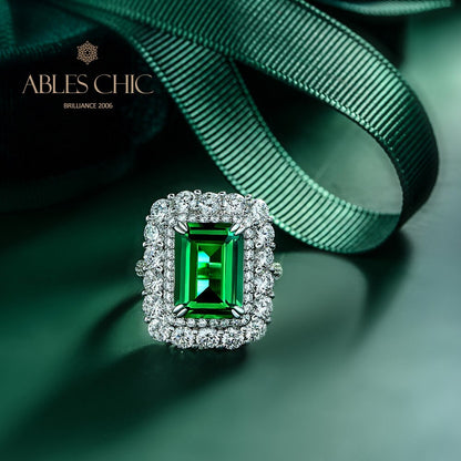 Emerald Floral Ring R1160