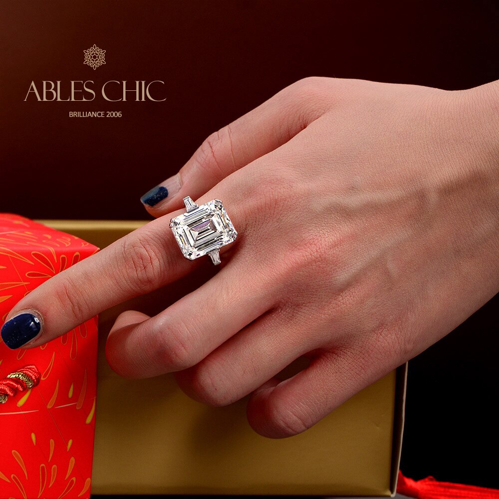 Emerald Cut Citrine Ring R1243