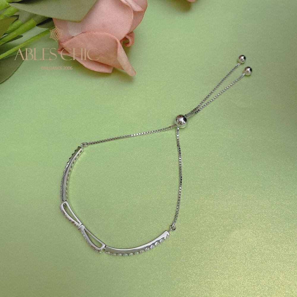 Paved Bowtie Bling Bracelet B0823