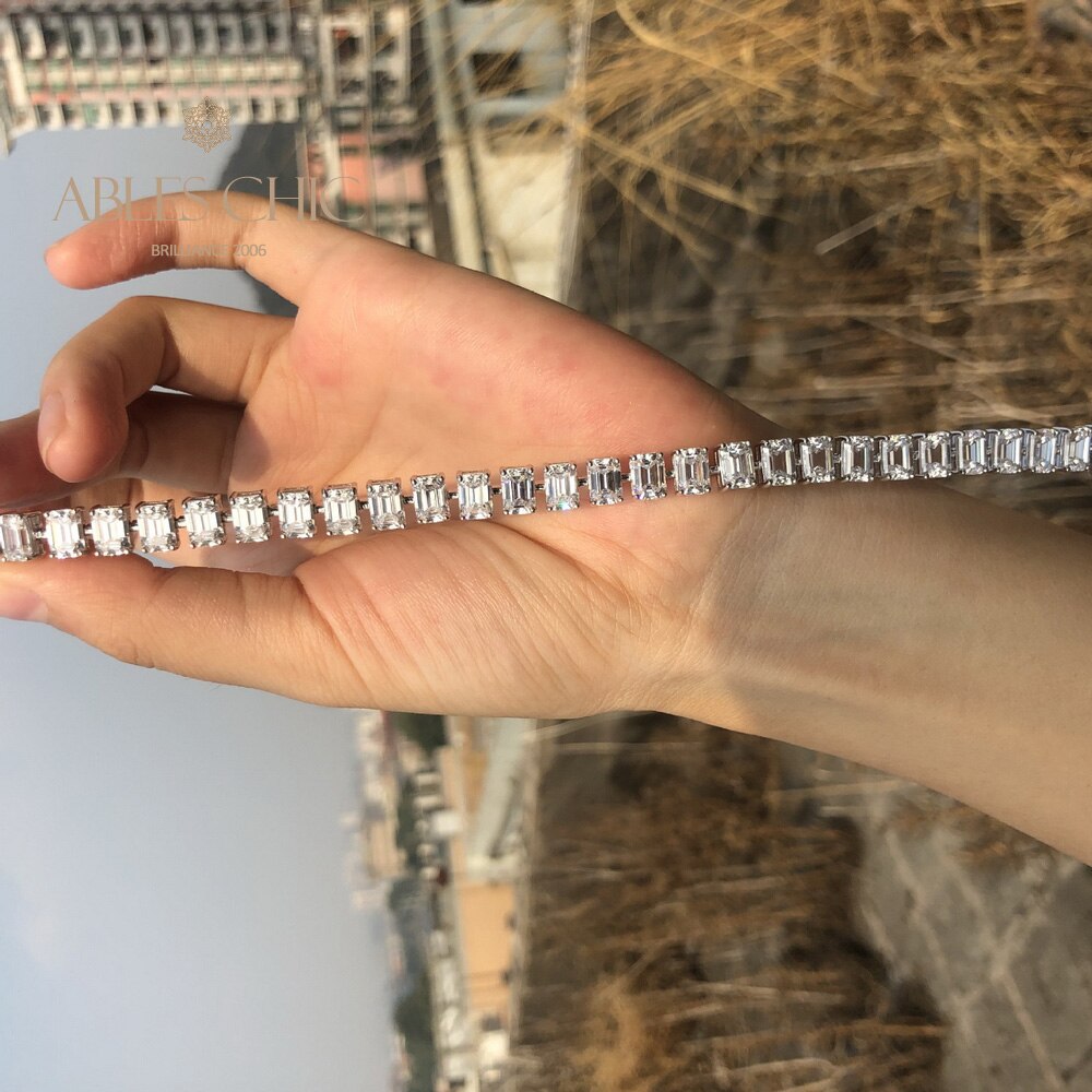 Emerald Cut Iced Out Brides Bracelet B0452