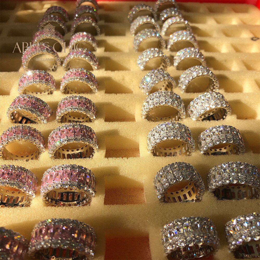 3 Rows Wide Sapphire Wedding Band R0923