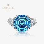 Octagon Tanzanite Wedding Ring R0324