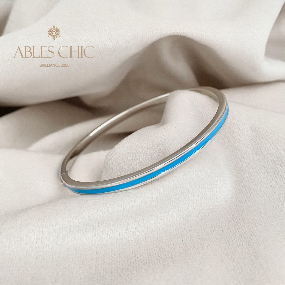 Enamel Narrow Stack Bangle B0881