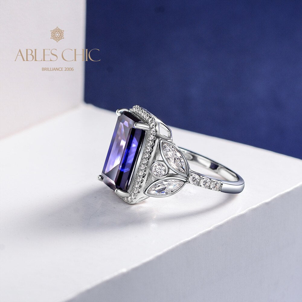 Bague de mariée saphir tanzanite R1274