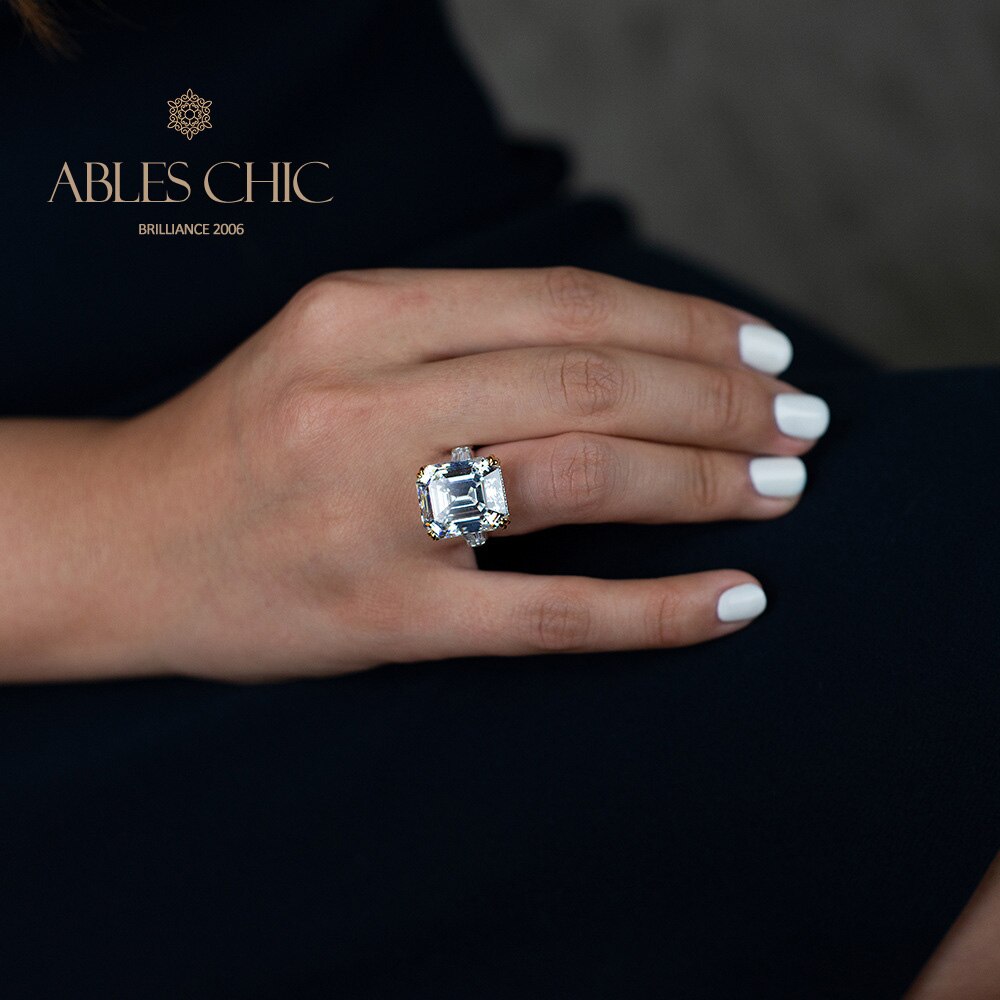 Asscher Amethyst Ring R0377