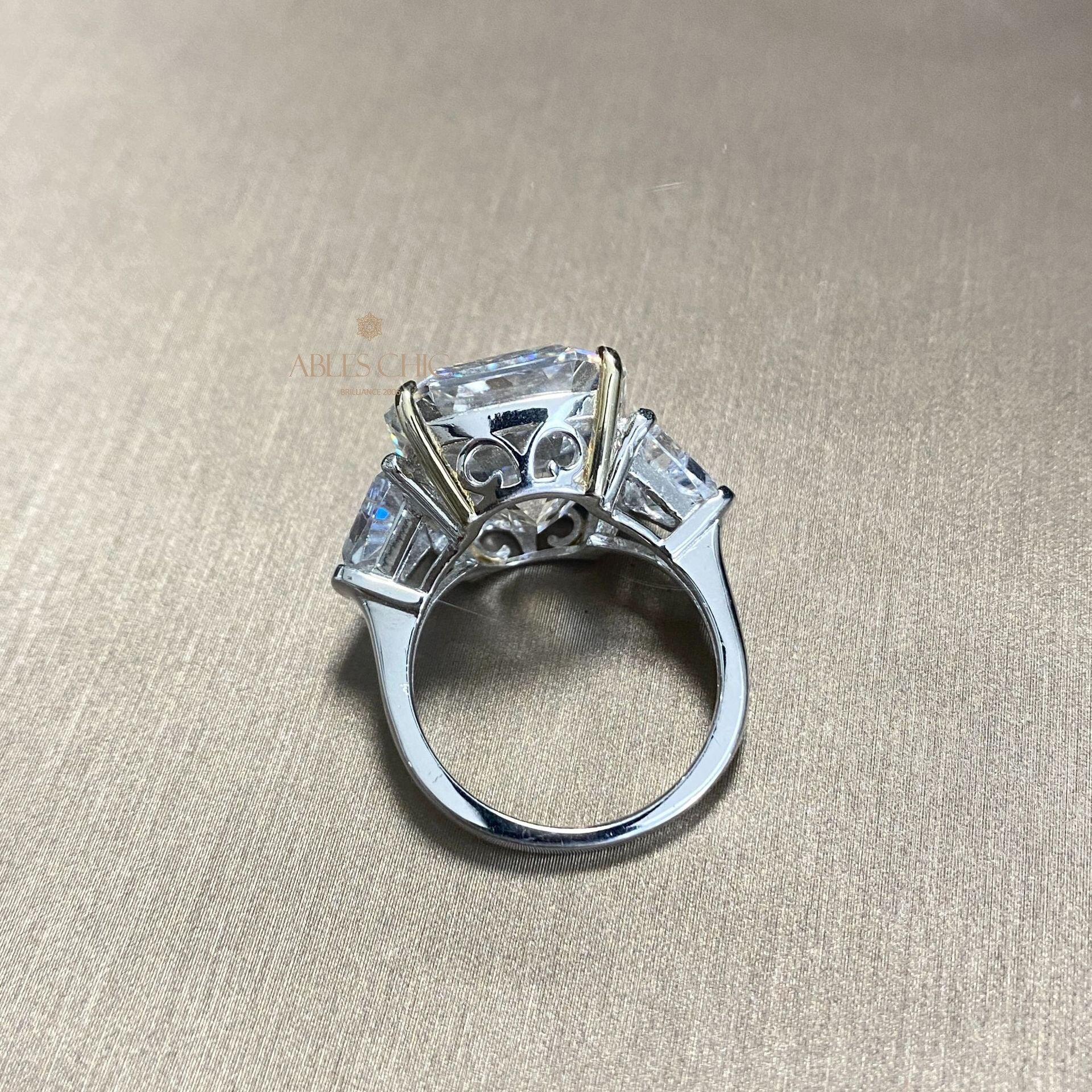 Fluorite Morganite Wedding Ring R0311