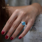 Octagon Tanzanite Wedding Ring R0324