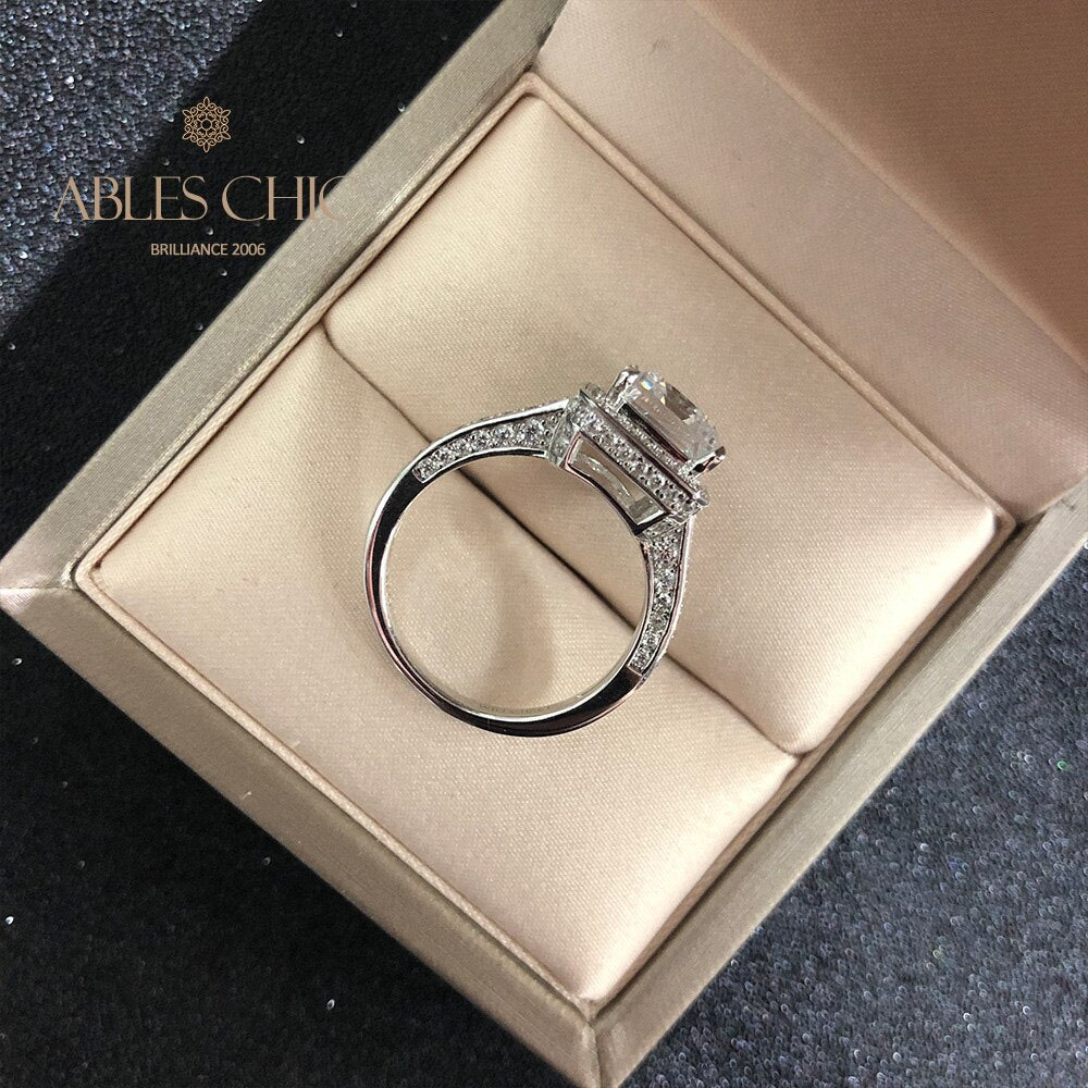 Lab Emerald Wedding Ring R0303