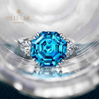 Octagon Tanzanite Wedding Ring R0324