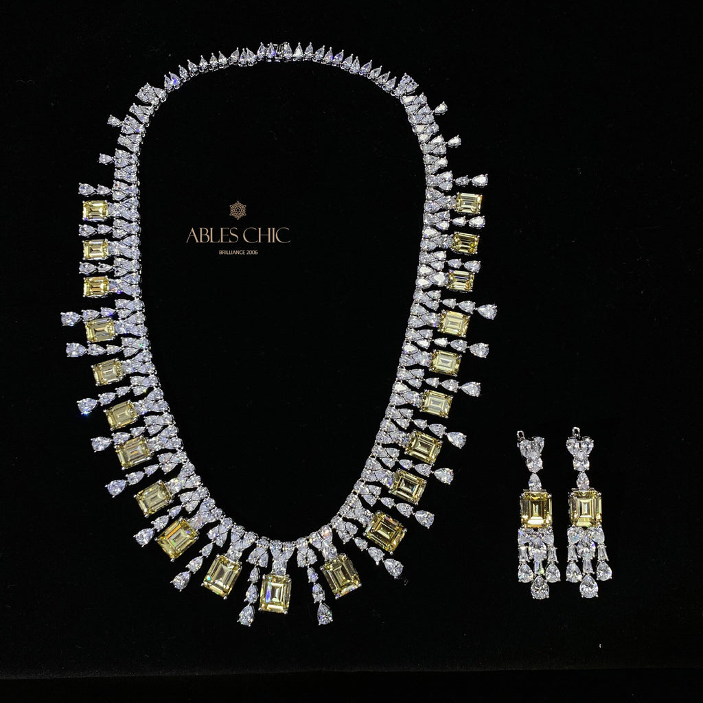 Sphene Wedding Garland Necklace P0694
