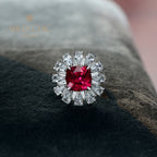 Ruby Flower Ring R1237